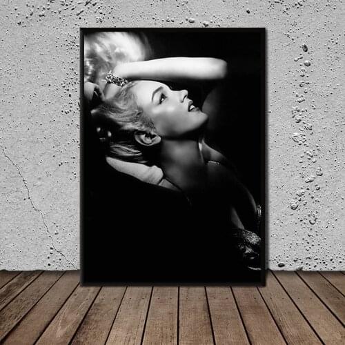 HD Print Painting Black and White Actress Home Retro Decor Canvas Poster Modular Pictures Modern Living Room No Frame Wall Art
