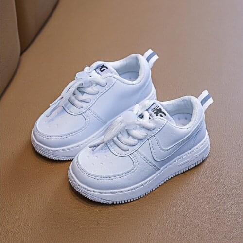 Girls Sports Shoes New Pu Leather Baby Casual Shoes Spring Autumn Boys Soft-soled Childrens Running Sneakers