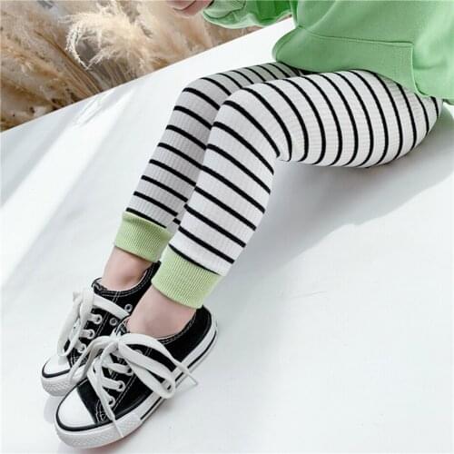 Baby kids Girls Striped Leggings pants baby cotton spring autumn pants baby girls casual cute leggings trousers