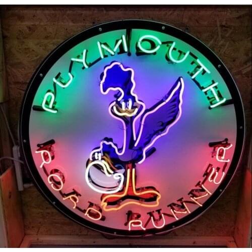 Neon Sign For Plymouth Road Runner club Lamp resterant light Hotel custom decorate wall diner Window lamps Impact Attract light