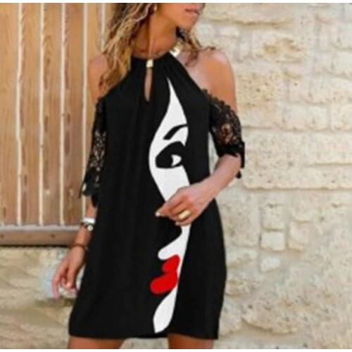 2021 womens spring and summer new positioning flower sling slim long-sleeved A-line skirt