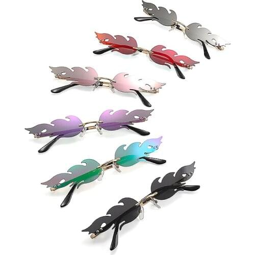 2021 New Style Vintage Fire Flame Sunglasses Women Sexy Retro Sun Glasses Designer Colorful Eyewear For Female Oculos De Sol