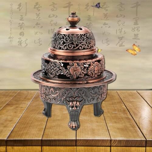 Conch Incense Burner Alloy Aromatherapy Stove For Buddha Eight Auspicious Three-legged Incense Burner Buddhist Supplies