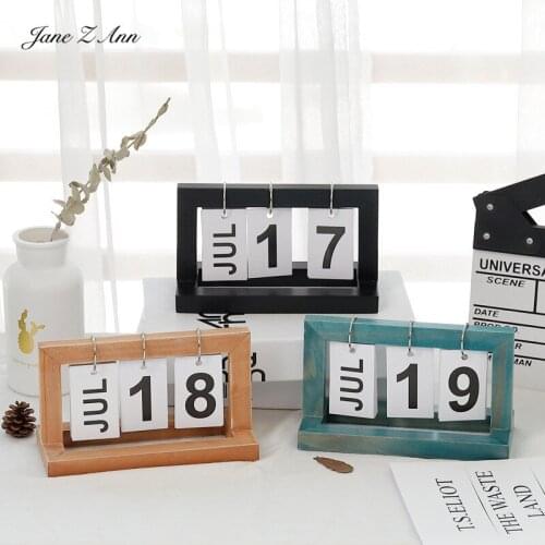 Jane Z Ann Newborn baby photo props creative wooden Countdown small calendar ornaments studio shooting accessories