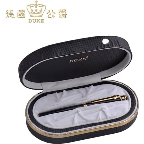 Luxury 8k Gold Pen High Quality Duke Fountain Pen Medium Nib Ink Pen Free Shipping Business Gift Pens Office and School Supplies