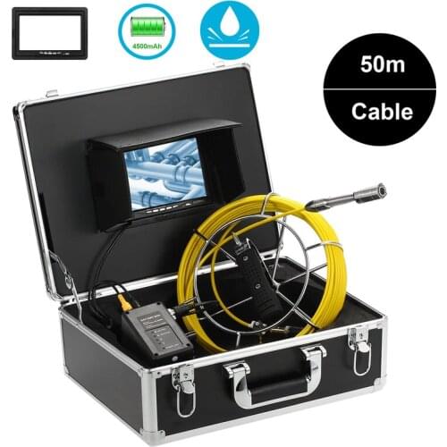 With 12pcs Adjustable Pipeline Camera System 50M Cable 23MM HD1080 Drain Pip Camera The Camera Viewing Angle 120degree