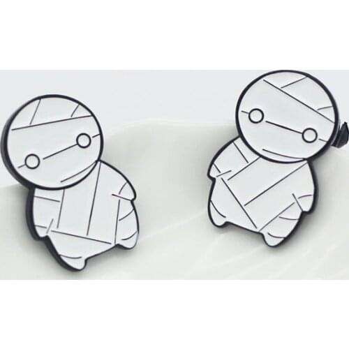 Custom Cute Japanese Little Mummy Brooch Personality Metal Badge For Backpack Cartoon Pin Can be Customized with Your Logo