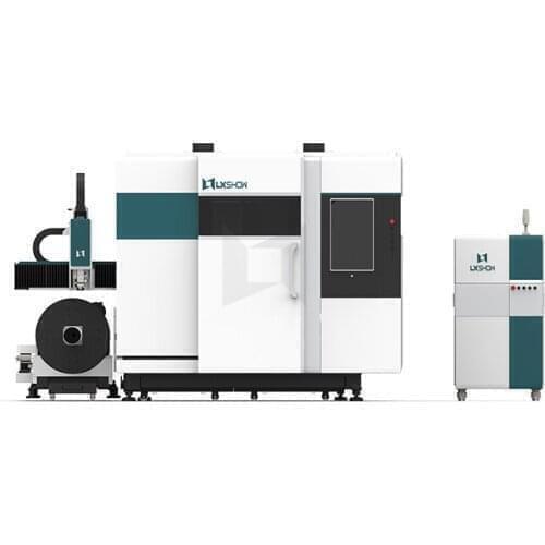 3000w 4000w 5000w 10000w Steel&Tube Fiber Laser Cutting Machine With Protective Cover And Double Table