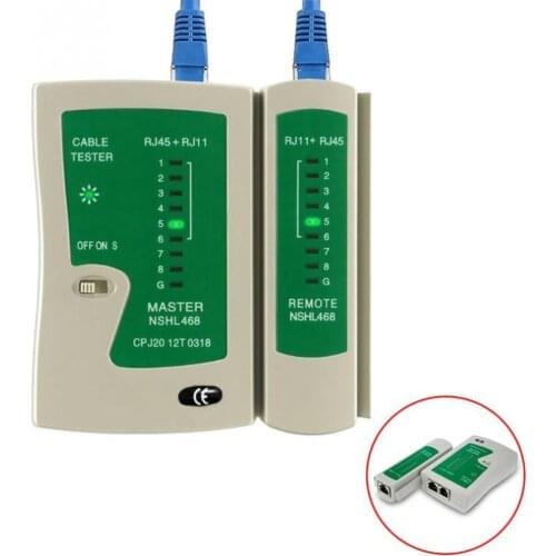 Free Shipping Network Cable Tester RJ45 RJ11 RJ12 CAT5 UTP LAN Cable Tester Detector Remote Test Tools Networking High Quality