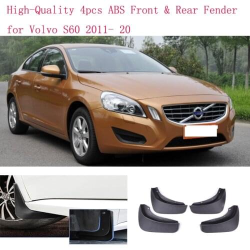 High-Quality 4pcs ABS Front & Rear Fender for Volvo S60 2011- 20 Car Mud Flaps Splash Guard Mudguard Mudflaps Accessories