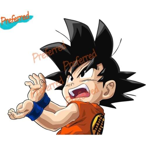 High Quality Goku 3D Anime Decal Motocross Racing Laptop Helmet Trunk Wall Vinyl Car Sticker Die Cutting Waterproof PVC
