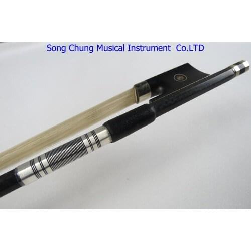 High Grade 1pcs Strong plaid black Carbon fiber viola bow 4/4,Copper Mounted