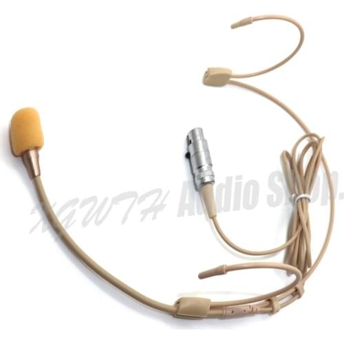 Xgwth Dual Ear Hook Hypercardioid Mic Head Condenser Headset Microphone for AKG Samson Wireeless Headworn Mini TA3F XLR 3Pin