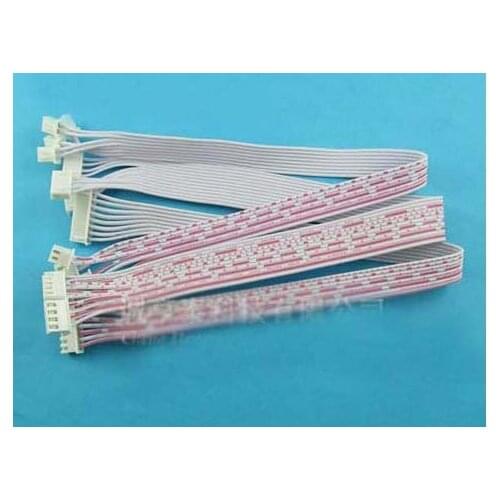 XH2.54 10P 20CM 200mmPlug shell Ribbon cable Double plastic shell double Red and white Ribbon cable
