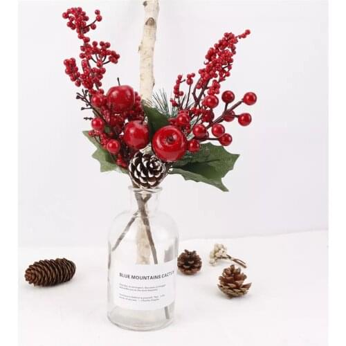 1Pc Artificial Plant Berry Christmas Decoration DIY Xmas Wreath Wedding Party Supplies Room Home Decoration Accessories New Year