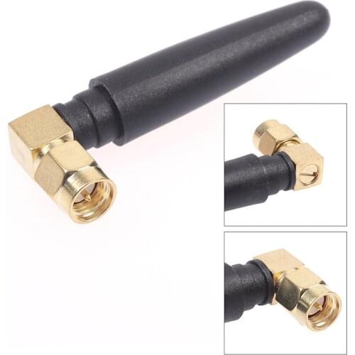 1pc 2.4G wifi bluetooth Radio Antenna 2dbi Gain SMA Male plug connector Right Angle 2.4 g module