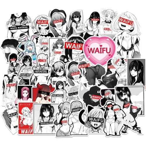 10/30/50PCS anime Sexy Waifu Girl Graffiti sticker Toy Suitcase Laptop Skateboard Mobile Phone Car Skateboard Sticker Wholesale