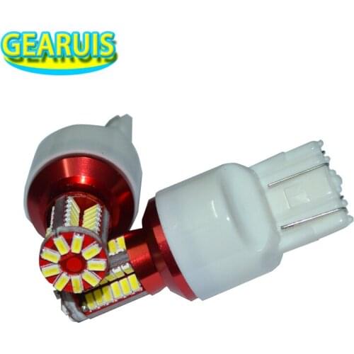 100 pcs T20 7440 7443 57 SMD 3014 LEVOU 57SMD 280MA 57LED Lampadas de luz Luzes Sinal de Backup Do Reverso Do Carro DRL Luzes de
