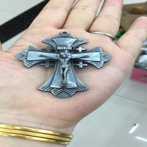 1000 pieces / large Jesus cross necklace pendant. Latest Charm Big Jesus Cross Pendant Mens Classic Cross