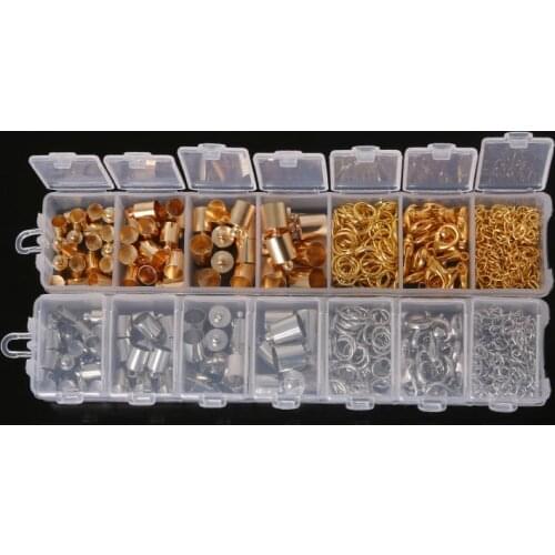 DIY 200Pcs End Cap/Open Jump Ring/Lobster Clasp Hooks/Extension Chain For Jewelry Making Findings Accessorie