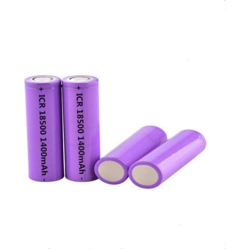 4Pcs/Lot 3.7V 18500 1400mAh rechargeable lithium battery 3.7V strong light flashlight anti-light special lithium battery
