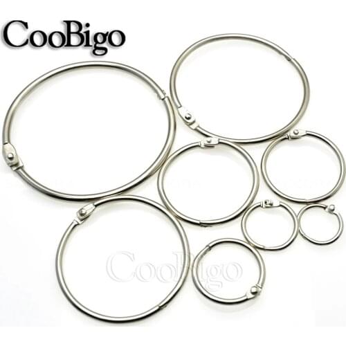 5pcs Metal Snap O Ring Hoop Buckle for Keyring Keychain Hinge Loose Leaf Book Binder Photo Album Binding Scrapbook DIY Craft