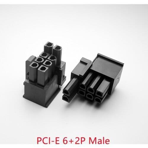5557 4.2mm Black 6+2PIN 8P 8PIN Male For PC Computer ATX Graphics Card GPU PCI-E PCIe Power Connector Plastic Shell Housing