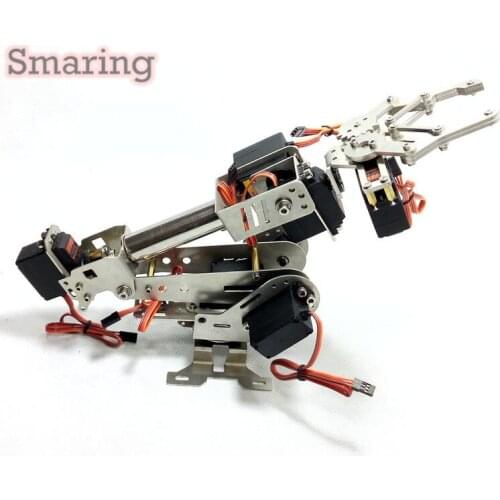 6DOF Stainless Steel Mechine Robot Arm With Mg996R Servo For Robot DIY And Intellectual Education