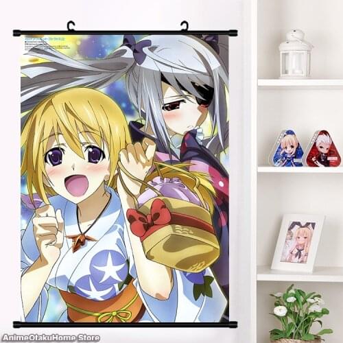 Anime Infinite Stratos ichika orimura shinonono houki Cecilia Alcott Charlotte Cosplay Wall Scroll Mural Poster Home Decor
