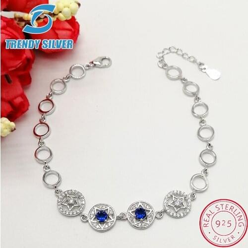 925 sterling silver with cz zirconia braceles bracelet for woman gifts for women femme jewelry jewellery blue red green purple