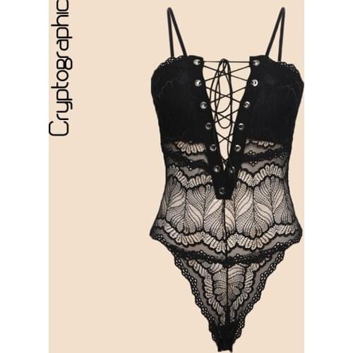 Cryptographic Women's Lace Bodysuit