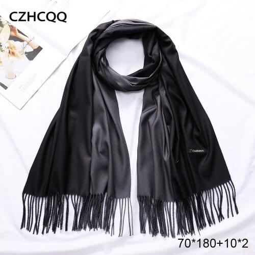 Long Cashmere Scarf Women Man Foulard Femme Pashmina Neckerchief Wool Neck Men Plaid Scarf Male Blanket Women Scarf For Ladies