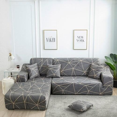 Stretch Sofa Cover Elastic Couch Cover Fully-wrapped Slipcovers Sectional Corner Sofa Couch Cover Chaise Longue Sofa Cover