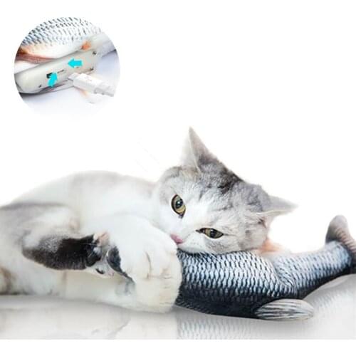 Electronic Simulation Fish For Pet Cat Toy USB Rechargeable Moving Dancing Fish Toy Dog Cat Chewing Playing Interactive Toy