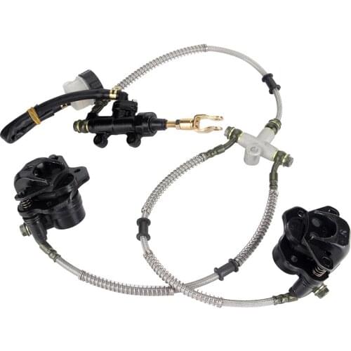 Foot Rear Dual Disc Brake Master Cylinder Hydraulic Caliper Assembly For Chinese 110cc 125cc 150cc 200cc 250cc ATV Four Wheeler