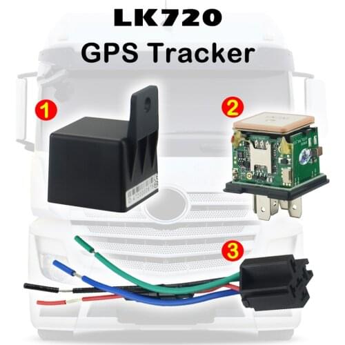 GSM Locator Tracker-Device Car-relay LK720 GPS continuous positioning GPRS timing report anti-theft Cut and resume oil remotely