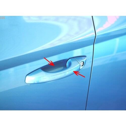 For Skoda Fabia 2015-2017 High-quality ABS Chrome door bowl handle decoration stickers anti-scratch protection Car styling