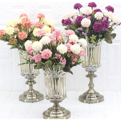 1Branch 7Heads Artificial Hydrangea Flower Bouquet Home Living Room Bedroom Balcony Ornament Wedding Party Decor Fake Flowers