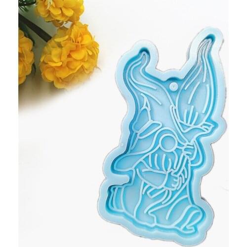 Dwarf Keychain Epoxy Resin Mold Hanging Pendant Silicone Mould DIY Crafts Jewelry Necklace Casting Tool