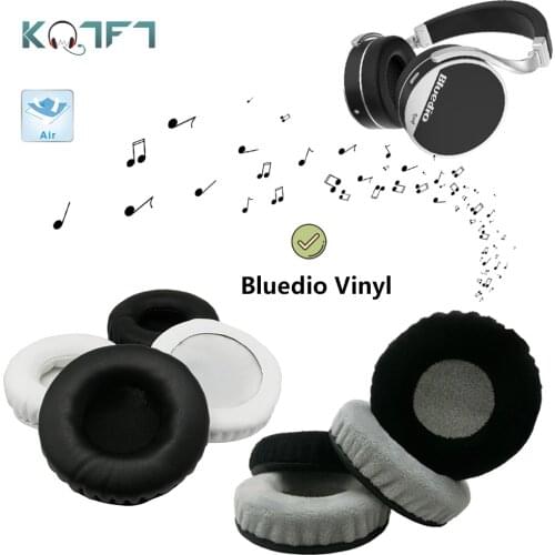 KQTFT Round shape 1 Pair of Replacement Ear Pads for Bluedio Vinyl Headset EarPads Earmuff Cover Cushion Cups