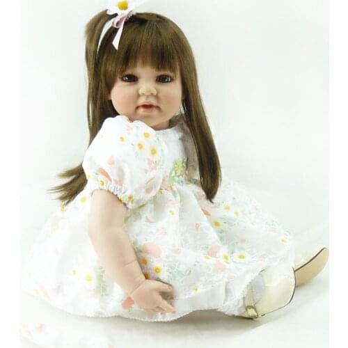 51CM high quality reborn toddler princess girl doll Silicone vinyl adorable Lifelike Baby Bonecas girl bebe doll reborn menina