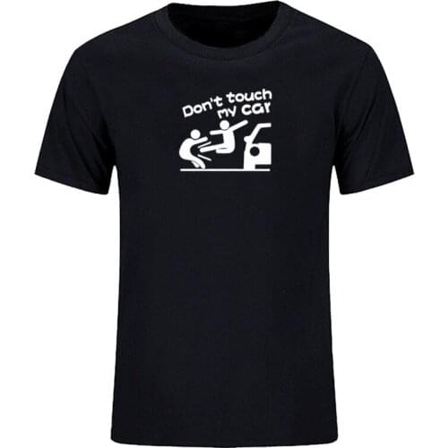 Summer t-shirt mens Casual Short Sleeve don't touch my car t-shirt mens fashion T-shirt sportswear hip hop style