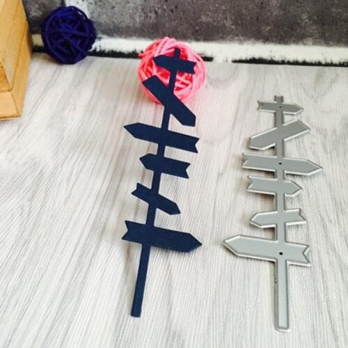 Cute Signpost Cutting Dies Guideboard Shape Dies for Scrapbooking Embossing Craft Metal Stencils DIY Craft Album Paper Card 2021