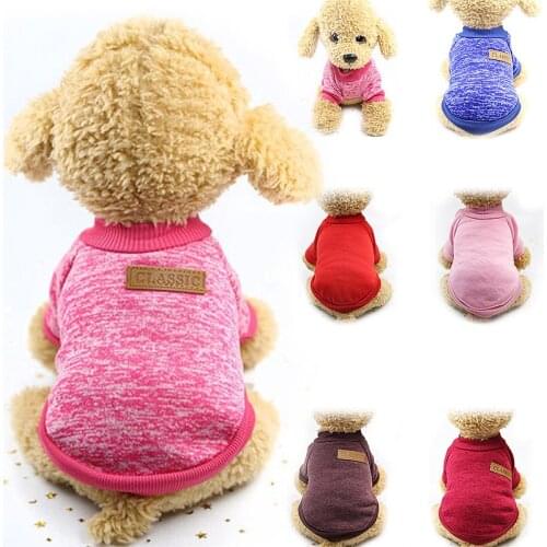 Soft Warm Dog Clothes Puppy Pet Cat Clothes Sweater Jacket High-grade Coat Winter Fashion Classic For Small Dogs Chihuahua XS-2X