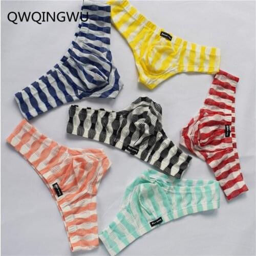 6PCS/Lot Underwear Men Sexy Briefs Adult Breathable Mesh Elastic Low Waist Spandex Underwear Underpants Apparel Newest Briefs