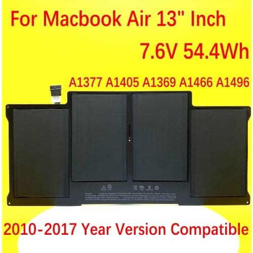 A1496 New 7150mAh Laptop Battery For Apple MacBook Air 13" A1466 2013/2014/2015 A1496 MD760LL/A MD761CH/A 7.6V 54.4Wh
