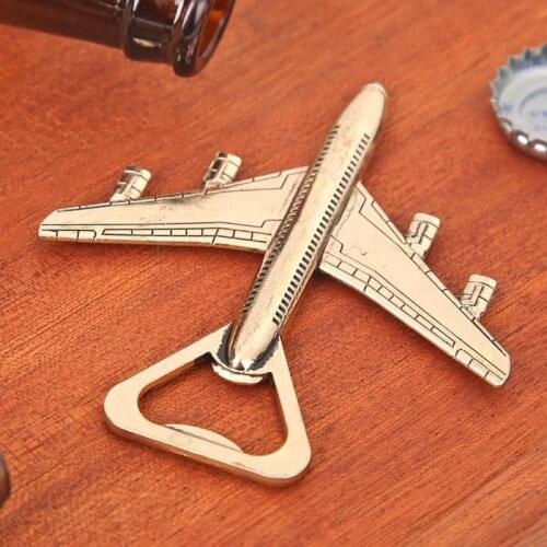 Aluminum Alloy Airplane Bottle Opener Creative Wine Beer Bottle Opener Wedding Birthday Kitchen Gadget for Gift