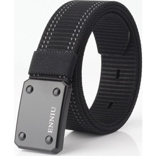 New automatic smooth buckle nylon canvas belt male business casual board buckle belt belt tide