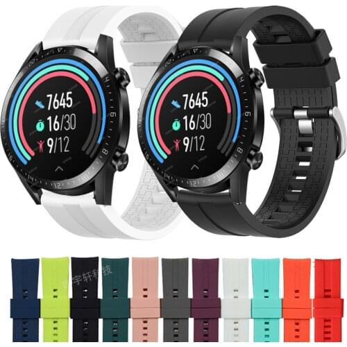 22mm Silicone Strap For Huawei Watch GT 2 46mm/GT 2E/GT 2 Pro Sports Watchband For Honor Magic Correa Bracelet Wristband