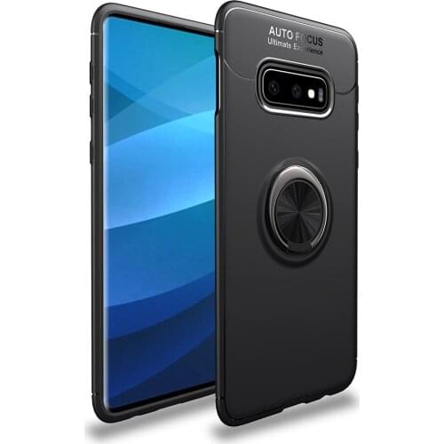 For Samsung Galaxy S10 Luxury Ring Back Cover Soft ShockProof Silicone Case For Samsung S10 Plus S 10 SamsungS10 Phone Cases